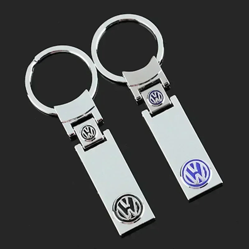 VW Metal Keychain – Premium Volkswagen Logo Key Ring | Black, Red & Blue | 88mm x 27g Car Key Chain Accessory