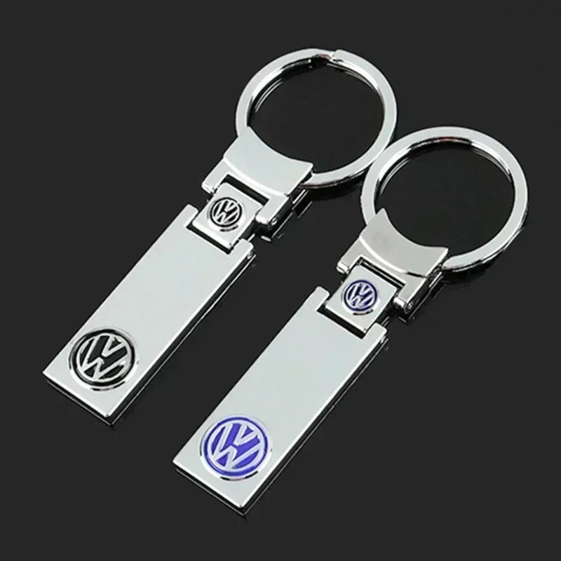 VW Metal Keychain – Premium Volkswagen Logo Key Ring | Black, Red & Blue | 88mm x 27g Car Key Chain Accessory