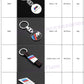 BMW Metal & Leather Keychain – Premium BMW ///M & ALPINA Logo Key Ring | White Blue, Black, Silver | 90×34mm | 37g