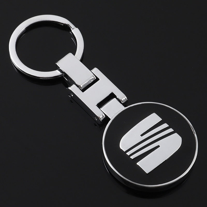 SEAT Metal Keychain – Premium Car Key Ring Key Holder for Ibiza, Leon, Ateca, Arona & Tarraco | Black & Red | 89×34mm