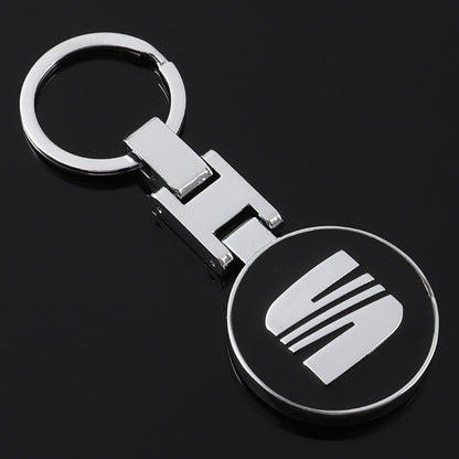 SEAT Metal Keychain – Premium Car Key Ring Key Holder for Ibiza, Leon, Ateca, Arona & Tarraco | Black & Red | 89×34mm