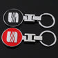 SEAT Metal Keychain – Premium Car Key Ring Key Holder for Ibiza, Leon, Ateca, Arona & Tarraco | Black & Red | 89×34mm