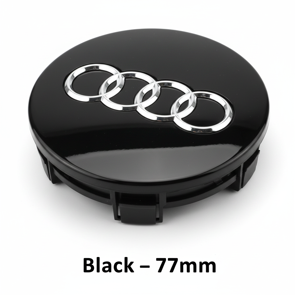 Audi Wheel Center Cap – OEM Style Logo Hub Badge 4-Piece Center Hub Badge Set