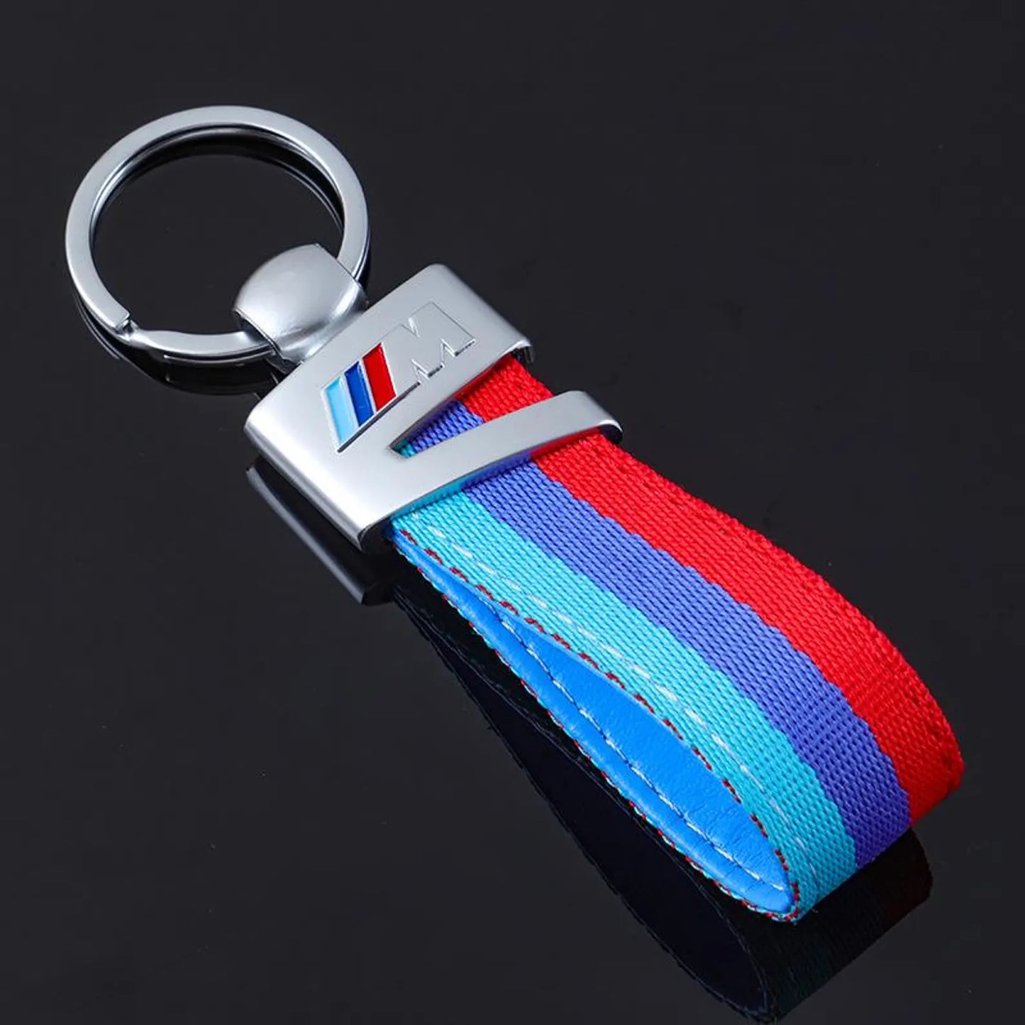 V Hook Silver Keychain for Mercedes AMG, BMW ///M & Audi S Line – Premium Metal Car Keyring with Quick Release Clip | 114×26mm
