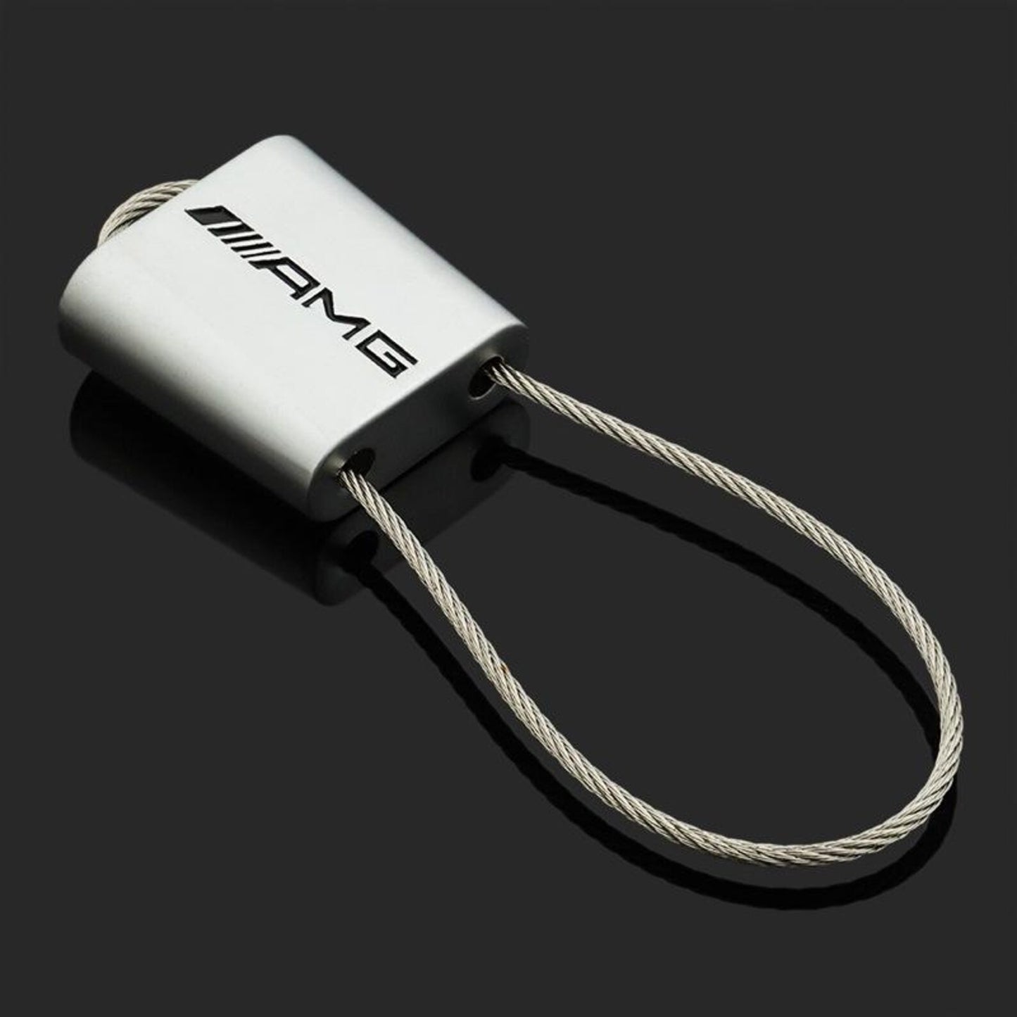 AMG / ///M / S Line Wire Rope Keychain – Premium Stainless Steel Car Keyring for Mercedes-Benz AMG, BMW M & Audi S Line | 80mm