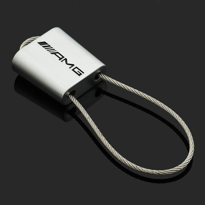 AMG / ///M / S Line Wire Rope Keychain – Premium Stainless Steel Car Keyring for Mercedes-Benz AMG, BMW M & Audi S Line | 80mm