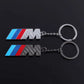 BMW Metal Carbon Fiber Keychain – Premium Car Key Ring in Silver & Black – Luxury BMW Key Holder
