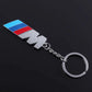 BMW Metal Carbon Fiber Keychain – Premium Car Key Ring in Silver & Black – Luxury BMW Key Holder