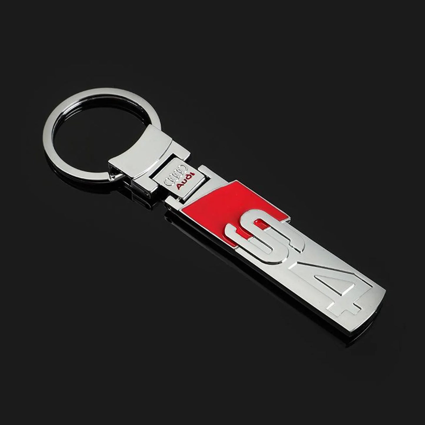 Audi Zinc Alloy Keychain – Premium Metal Car Key Ring for Audi RS, S Line, S3, S4, S5 & S6 – Heavy Duty Luxury Key Holder