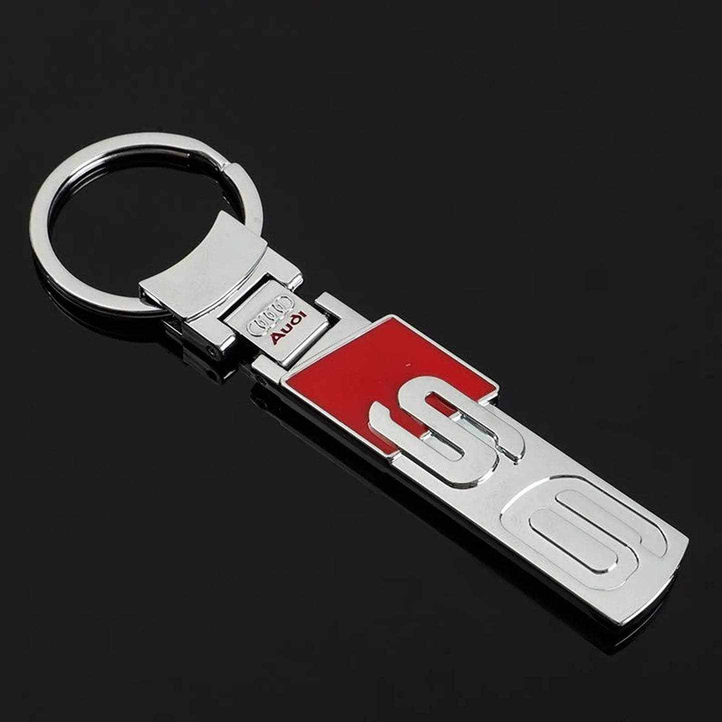 Audi Zinc Alloy Keychain – Premium Metal Car Key Ring for Audi RS, S Line, S3, S4, S5 & S6 – Heavy Duty Luxury Key Holder