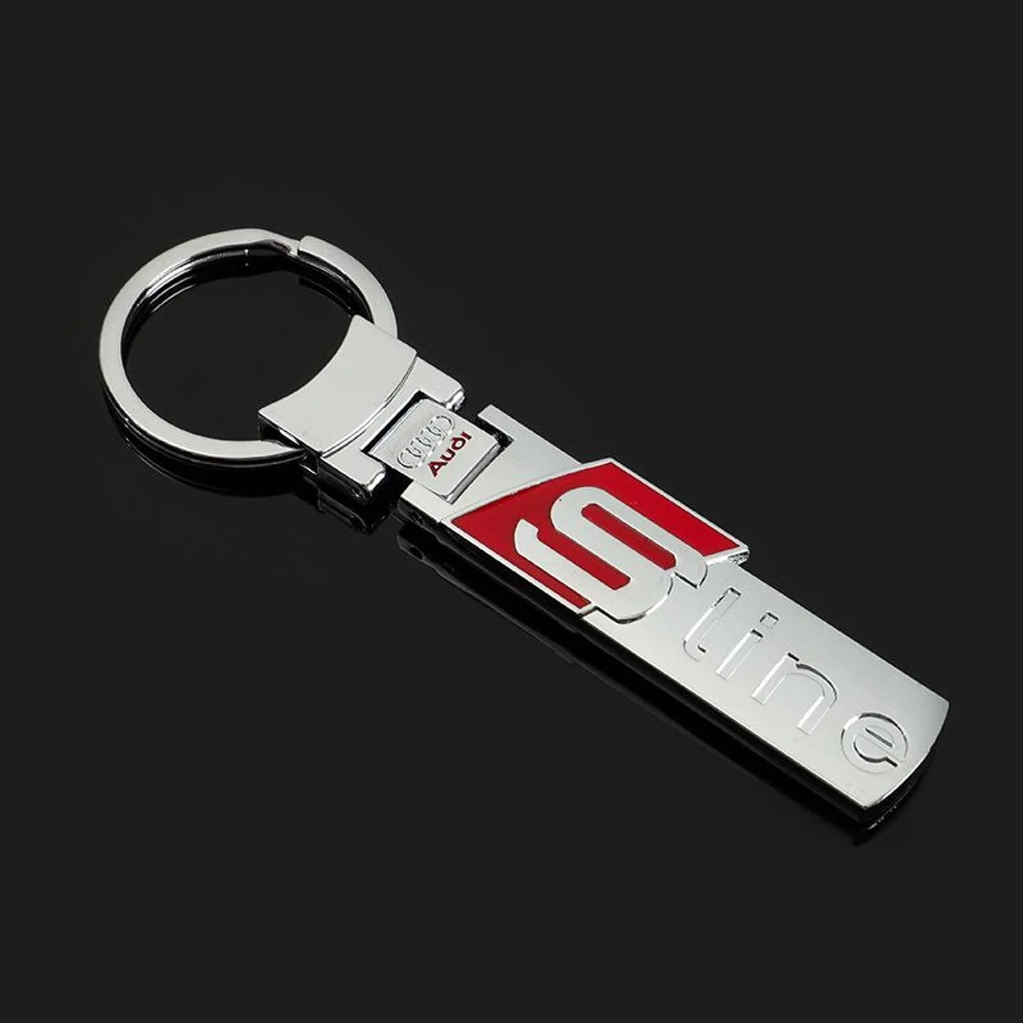 Audi Zinc Alloy Keychain – Premium Metal Car Key Ring for Audi RS, S Line, S3, S4, S5 & S6 – Heavy Duty Luxury Key Holder