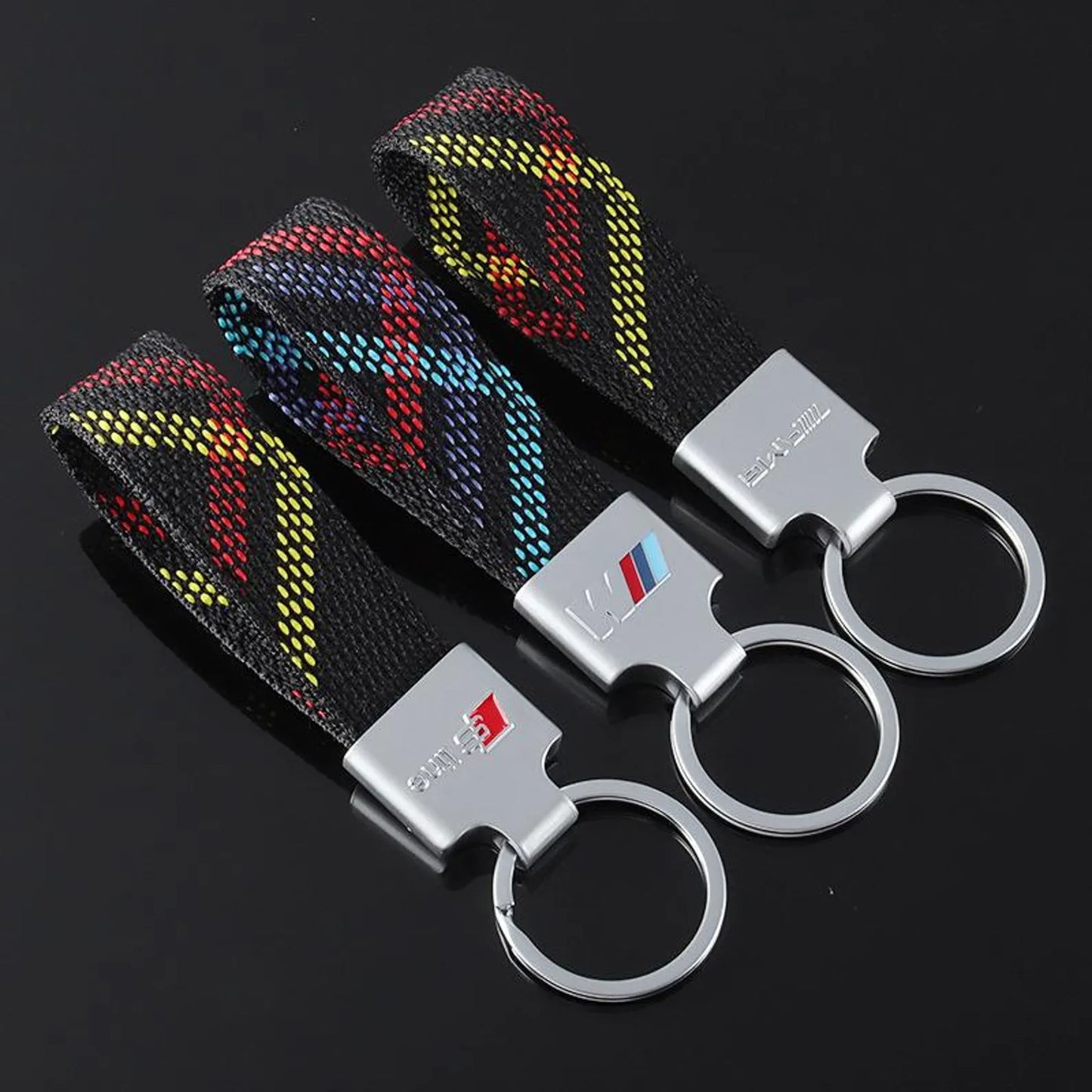 Vest Hook Silver Keychain for Mercedes AMG, BMW ///M & Audi S Line – Premium Metal Car Keyring with Quick Clip | 115mm