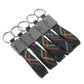 Rectangle Black Leather Keychain for Mercedes AMG, BMW ///M, Audi RS, Audi S Line & Volkswagen R – Premium Metal Car Keyring | 166mm