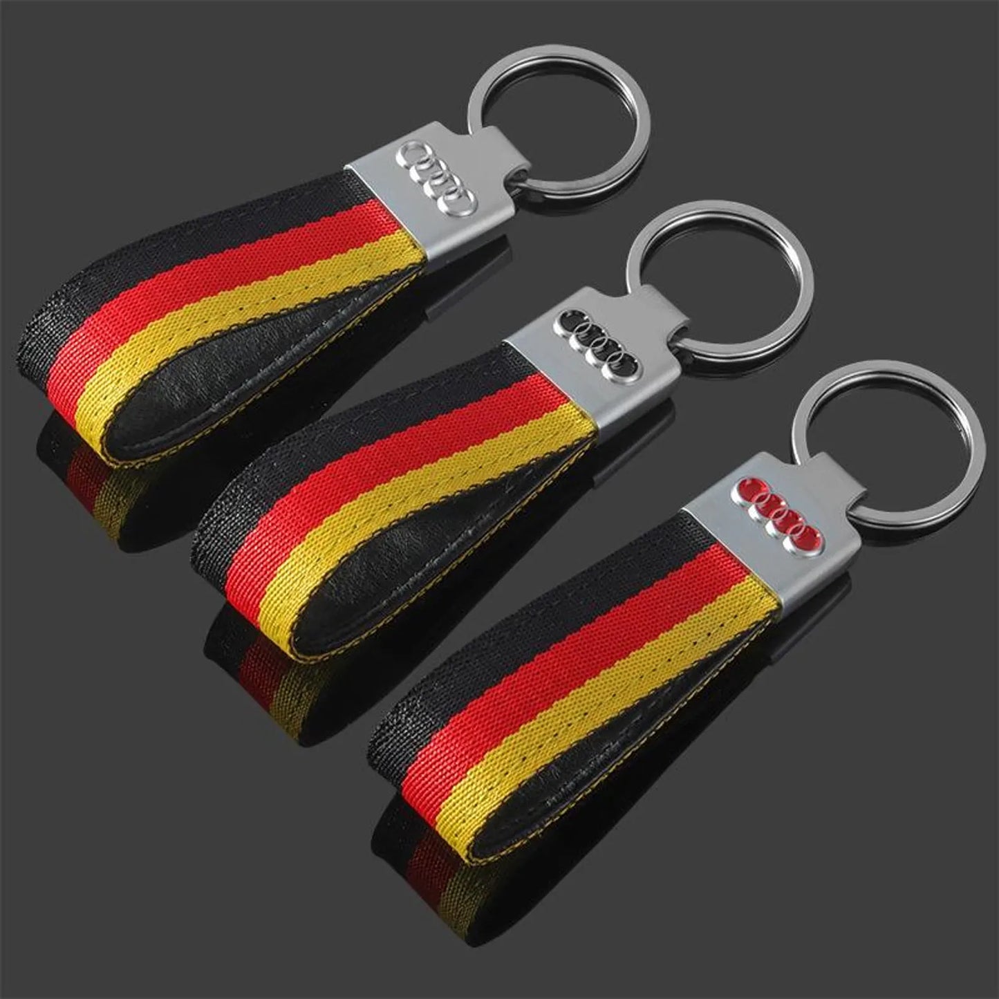 Audi Arch Hook Keychain – Premium Metal Car Keyring with Quick Hook Clip | Luxury Audi Keychain | 118mm