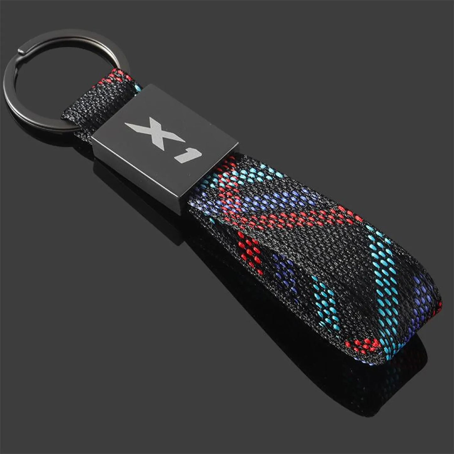 Rectangle Black Metal Keychain – Premium Car Logo Key Ring | X1 X2 X3 X4 X5 X6 X7 | 166×24mm | 38g Heavy Duty Key Chain