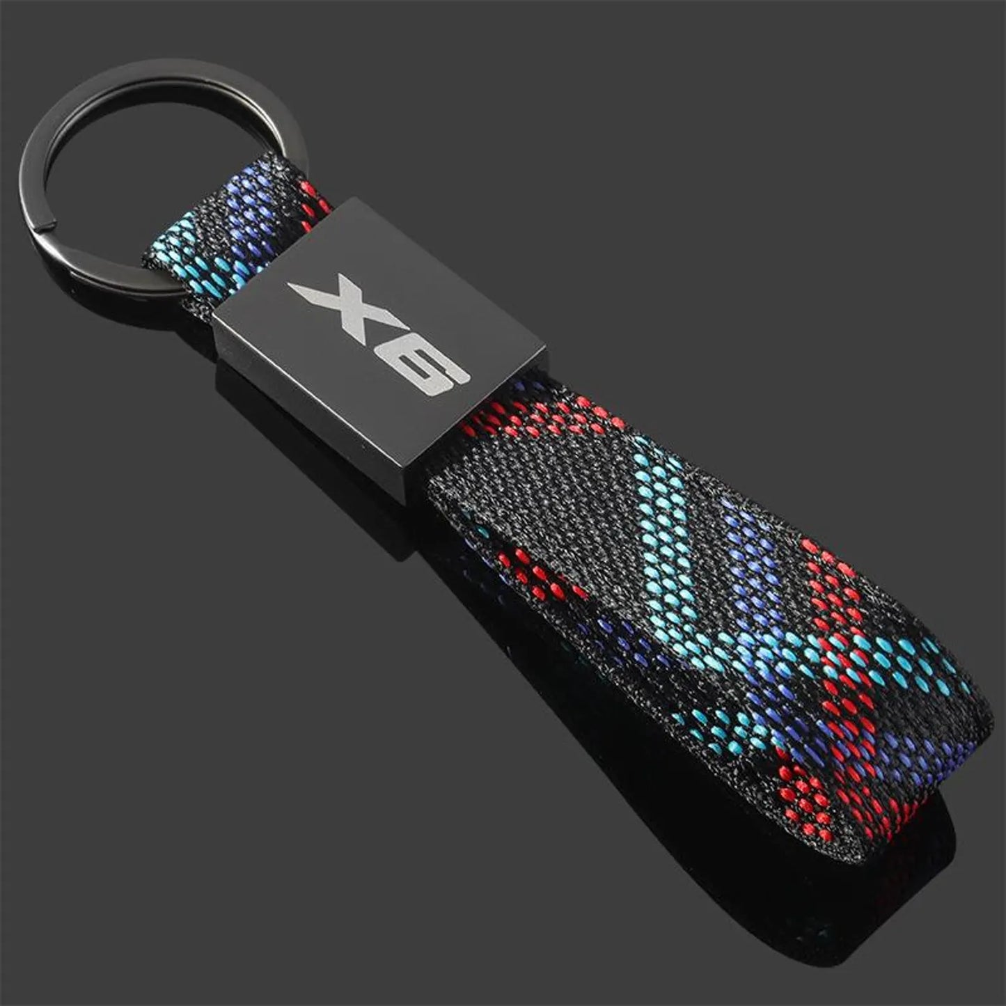 Rectangle Black Metal Keychain – Premium Car Logo Key Ring | X1 X2 X3 X4 X5 X6 X7 | 166×24mm | 38g Heavy Duty Key Chain