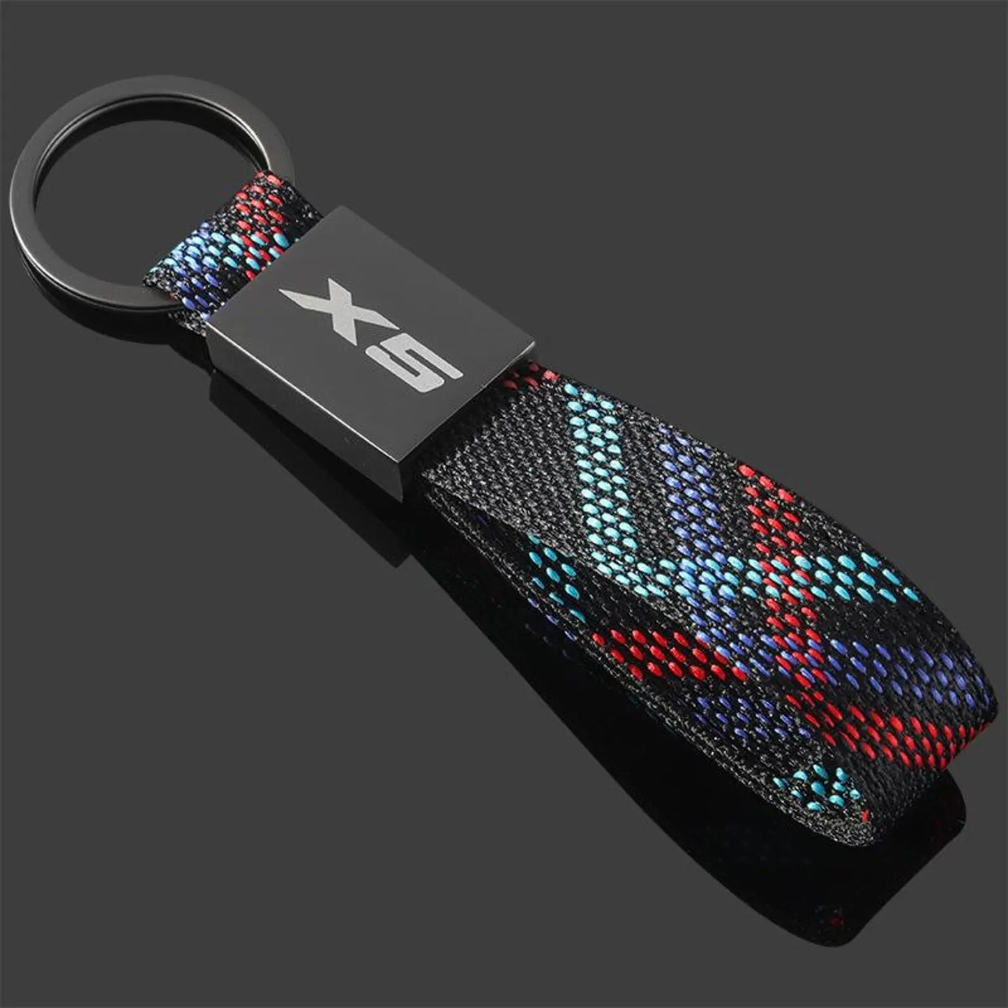 Rectangle Black Metal Keychain – Premium Car Logo Key Ring | X1 X2 X3 X4 X5 X6 X7 | 166×24mm | 38g Heavy Duty Key Chain