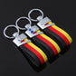 V Hook Silver Keychain for Audi 4 Rings, Mercedes-Benz Star & Volkswagen VW Blue – Premium Metal Car Keyring | 114×26mm