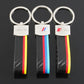 Arch Hook Colored Leather Car Keychain | AMG, ///M & S Line Metal Key Ring | Premium Auto Keychain Gift (115mm, 19g)