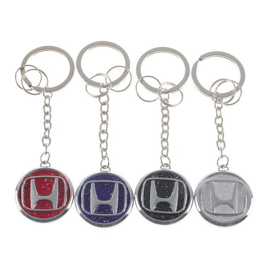 Honda Rhinestone Keychain – Premium Crystal Car Key Ring for Honda – Black, Red, White & Blue Luxury Key Holder