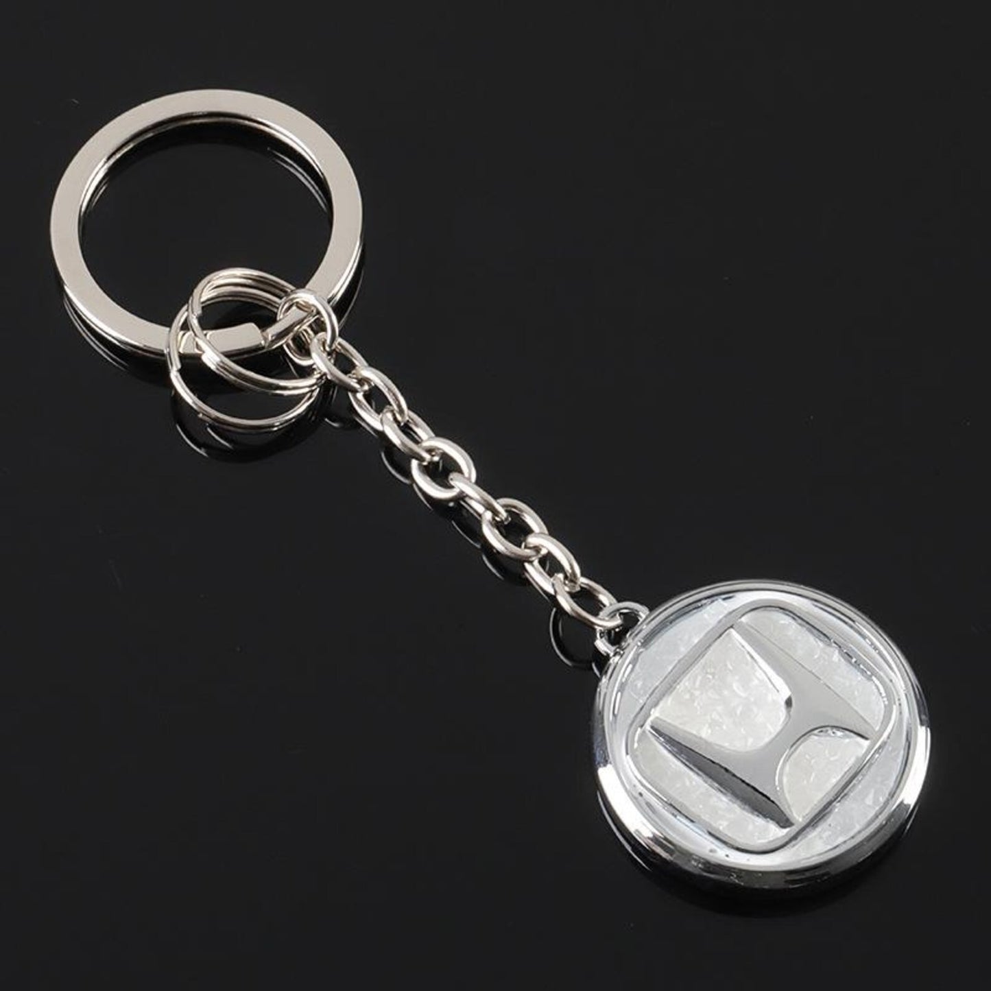 Honda Rhinestone Keychain – Premium Crystal Car Key Ring for Honda – Black, Red, White & Blue Luxury Key Holder