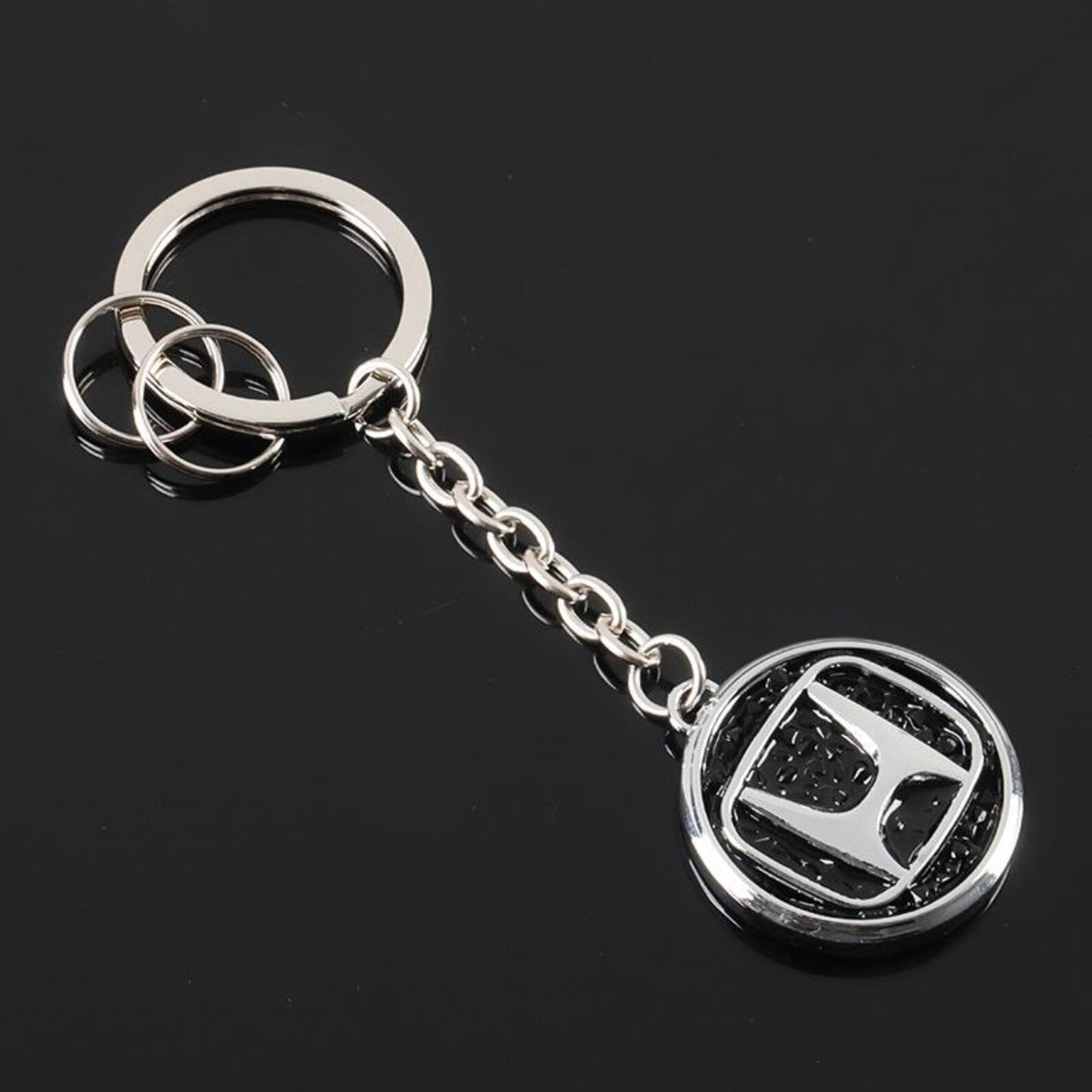 Honda Rhinestone Keychain – Premium Crystal Car Key Ring for Honda – Black, Red, White & Blue Luxury Key Holder