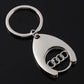 Chrome Car Logo Metal Keychain for VW, Mercedes-Benz, Audi & BMW – Premium Key Ring | 42×31mm | 22g
