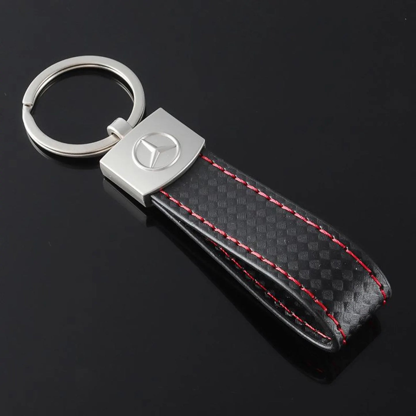 Luxury Metal Car Keychain – Audi & Mercedes-Benz Key Ring – Premium Key Holder in Black & Silver