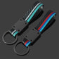 Rectangle Black Metal Car Keychain | AMG & ///M Premium Key Ring | Luxury Auto Keychain Gift (130mm, 31g)