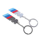 BMW Metal Carbon Fiber Keychain – Premium Car Key Ring in Silver & Black – Luxury BMW Key Holder