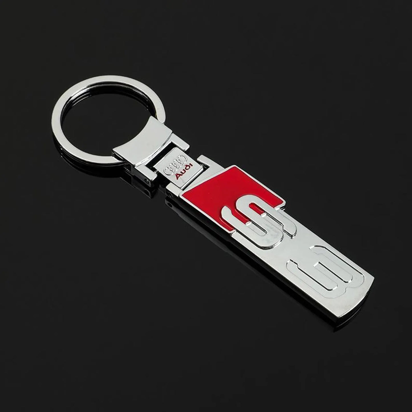 Audi Zinc Alloy Keychain – Premium Metal Car Key Ring for Audi RS, S Line, S3, S4, S5 & S6 – Heavy Duty Luxury Key Holder