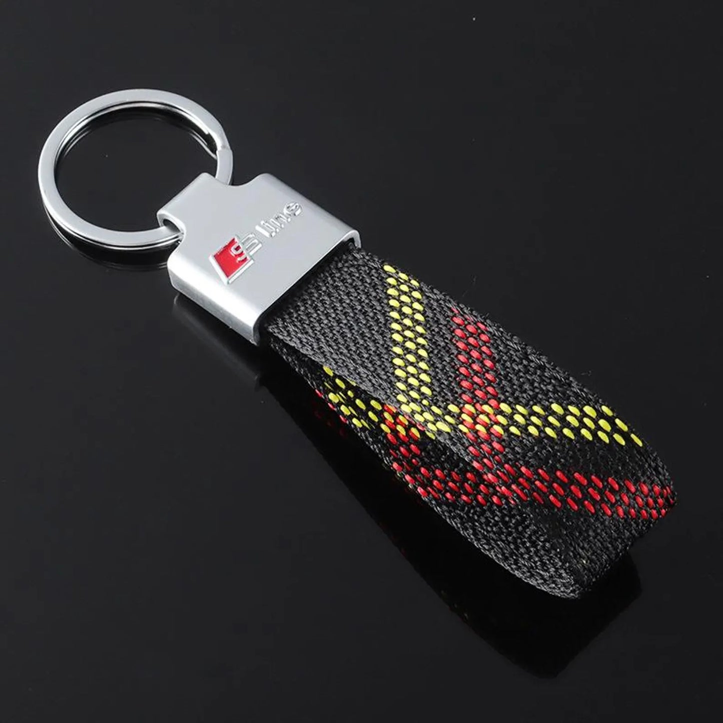 Vest Hook Silver Keychain for Mercedes AMG, BMW ///M & Audi S Line – Premium Metal Car Keyring with Quick Clip | 115mm