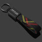 AMG / BMW ///M Rectangle Black Keychain – Premium Leather & Metal Car Keyring for Mercedes-Benz AMG & BMW M | 166mm
