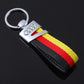 V Hook Silver Keychain for Audi 4 Rings, Mercedes-Benz Star & Volkswagen VW Blue – Premium Metal Car Keyring | 114×26mm