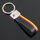 Arch Hook Colored Leather Car Keychain | AMG, ///M & S Line Metal Key Ring | Premium Auto Keychain Gift (115mm, 19g)