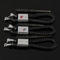 Braided Leather Rope Car Keychain – Premium Metal Key Ring for AMG, ///M & RS | 119mm | 25g Luxury Key Chain