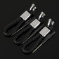 Braided Leather Rope Car Keychain – Premium Metal Key Ring for AMG, ///M & RS | 119mm | 25g Luxury Key Chain