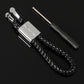 Braided Leather Rope Car Keychain – Premium Metal Key Ring for AMG, ///M & RS | 119mm | 25g Luxury Key Chain
