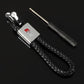 Braided Leather Rope Car Keychain – Premium Metal Key Ring for AMG, ///M & RS | 119mm | 25g Luxury Key Chain