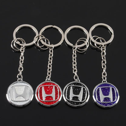 Honda Rhinestone Keychain – Premium Crystal Car Key Ring for Honda – Black, Red, White & Blue Luxury Key Holder