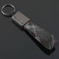 Rectangle Black Leather Keychain for Mercedes-Benz, BMW & Volkswagen – Premium Metal Car Keyring | 158mm
