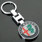 Alfa Romeo Metal Keychain – Premium Alfa Romeo Logo Key Ring | Luxury Zinc Alloy Car Keychain | 90×34mm | 39g