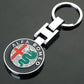 Alfa Romeo Metal Keychain – Premium Alfa Romeo Logo Key Ring | Luxury Zinc Alloy Car Keychain | 90×34mm | 39g
