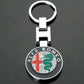 Alfa Romeo Metal Keychain – Premium Alfa Romeo Logo Key Ring | Luxury Zinc Alloy Car Keychain | 90×34mm | 39g