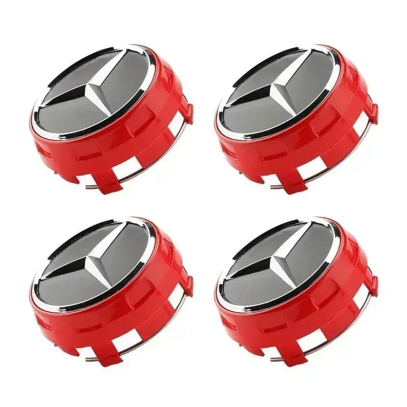Mercedes-Benz Wheel Center Caps Pack of 4 – 60mm, 75mm, 144mm, 146mm, 154mm & 163mm OEM Style Replacement Hub Caps for Mercedes Wheels