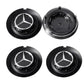 Mercedes-Benz Wheel Center Caps Pack of 4 – 60mm, 75mm, 144mm, 146mm, 154mm & 163mm OEM Style Replacement Hub Caps for Mercedes Wheels